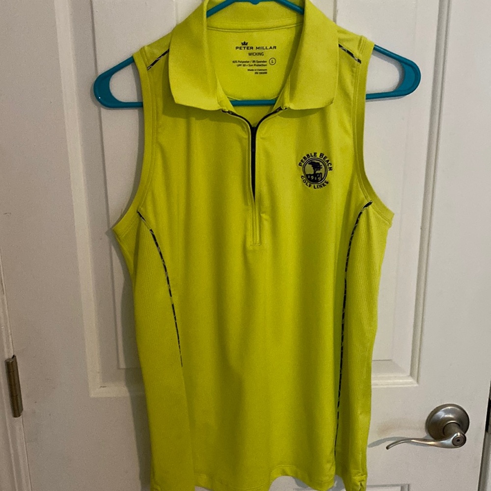 Peter Millar Pebble Beach Golf Links Neon Yellow Women’s Large